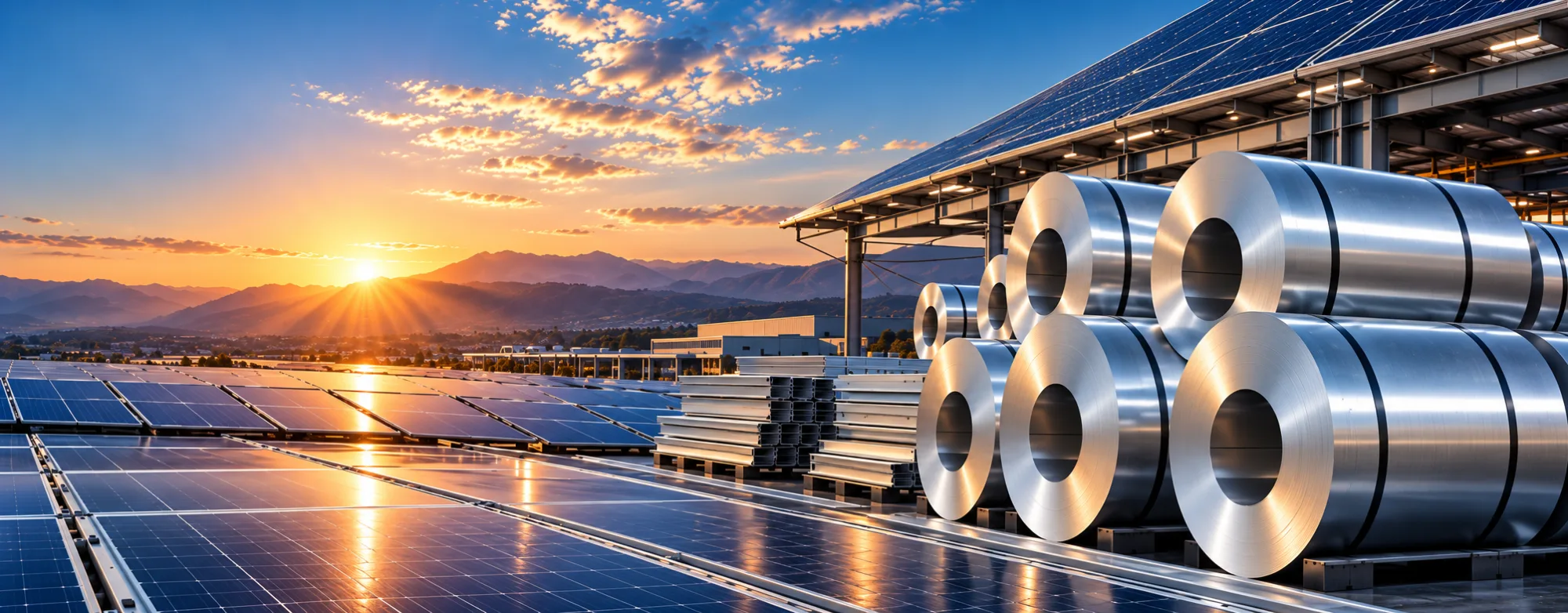 Ground-mounted solar power plant and mounting structures